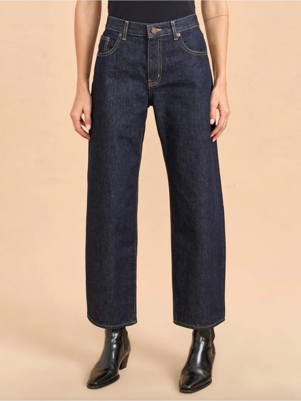 La Ligne Marilyn Mid Rise Barrel Jeans Colin